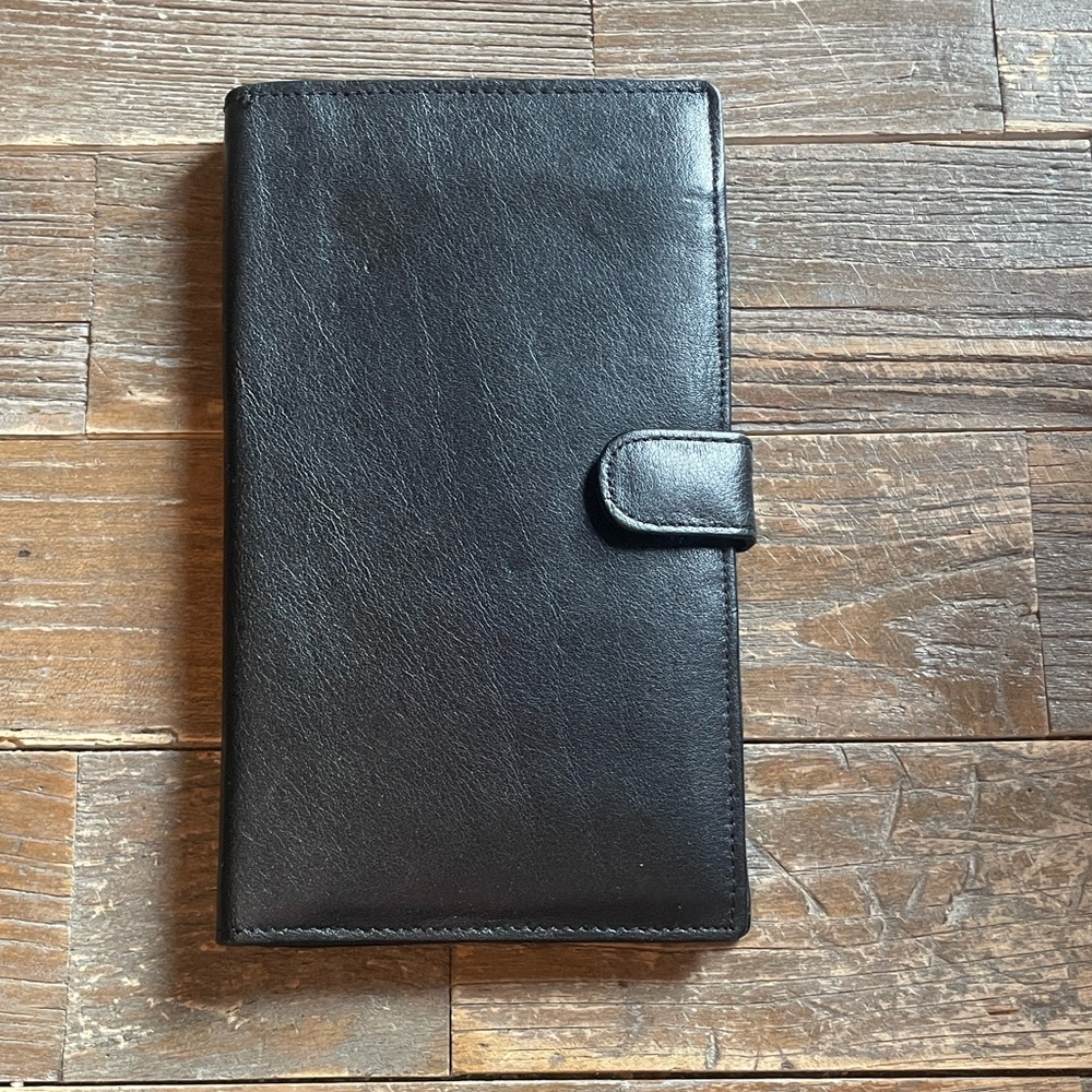 Vintage Miller High Life Branded Black Leather Travel Wallet and Organizer
